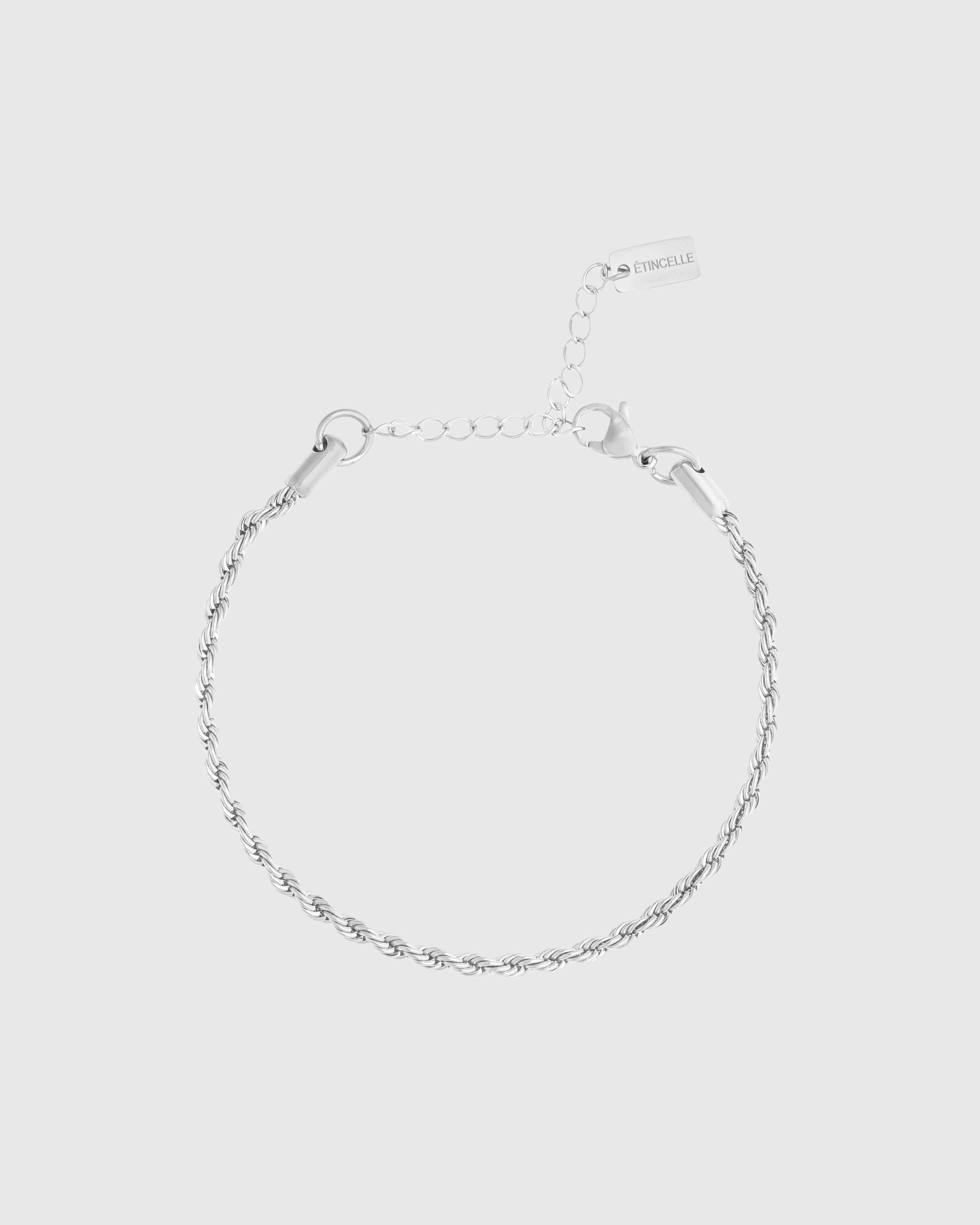 ROPE BRACELET 3MM SILVER