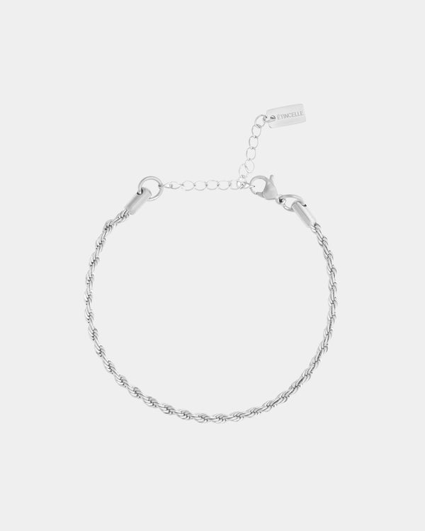 ROPE BRACELET 3MM SILVER